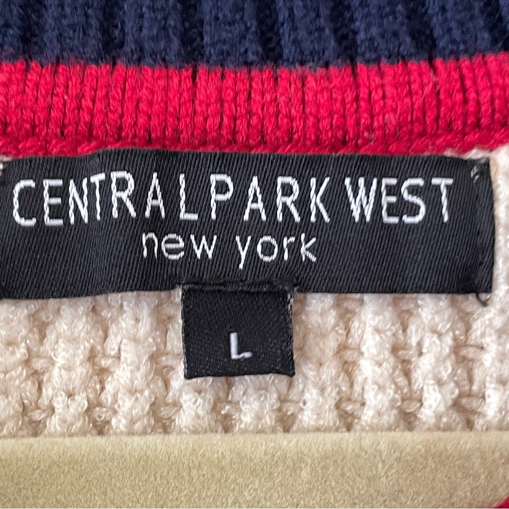 CENTRAL PARK WEST love heart waffle crew neck graphic embroidered sweater - Picture 7 of 9